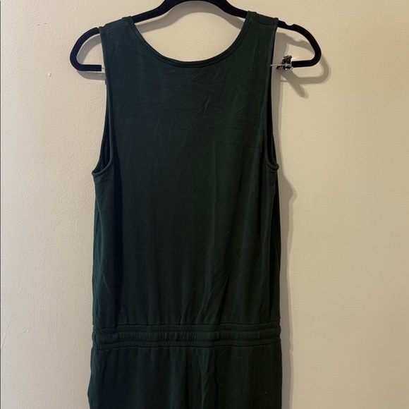 Daily Ritual Dark Green Terry Tank Top Cropped Wide Leg Jumpsuit Size Medium - Picture 8 of 10